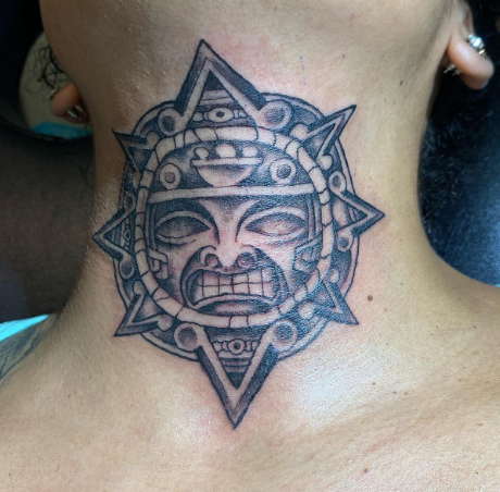 aztec sun god tattoo