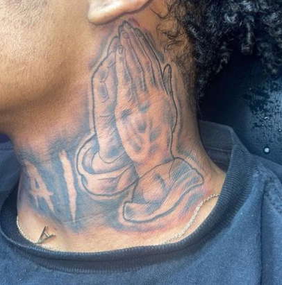 blessed neck tattoos for men