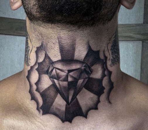 creative neck tattoos for men
