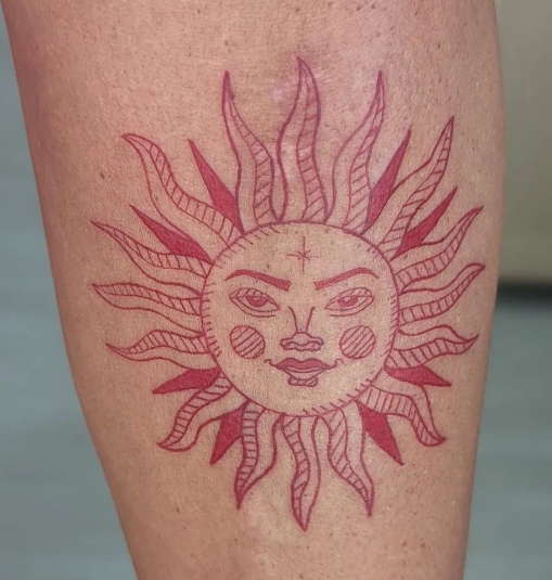 red sun tattoo
