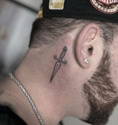 small neck tattoos for men