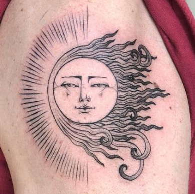 sun goddess tattoo