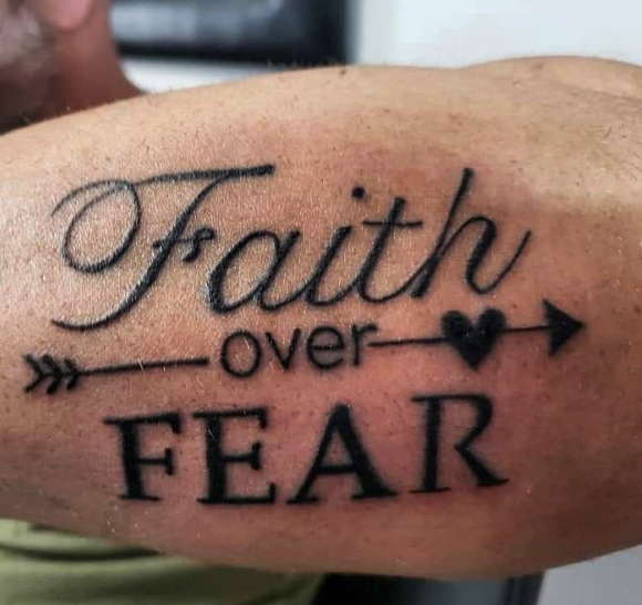 Faith Over Fear Tattoo Small