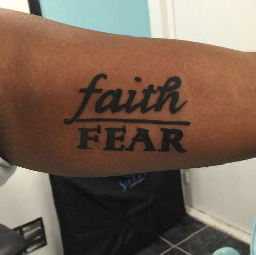 Faith Over Fear Tattoo Small