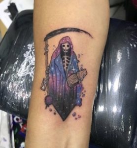 small santa muerte tattoos