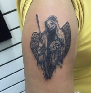small santa muerte tattoos