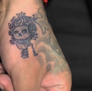 small santa muerte tattoos
