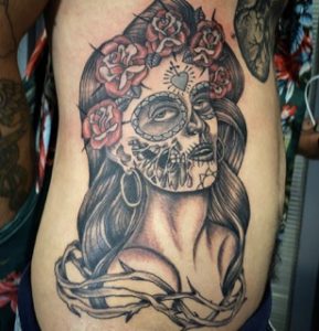 Chicano Style Santa Muerte Tattoo