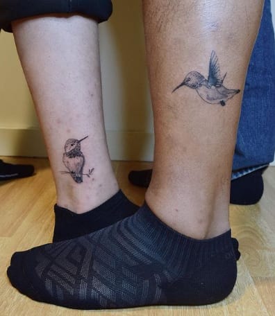 Hummingbird Couple Tattoo