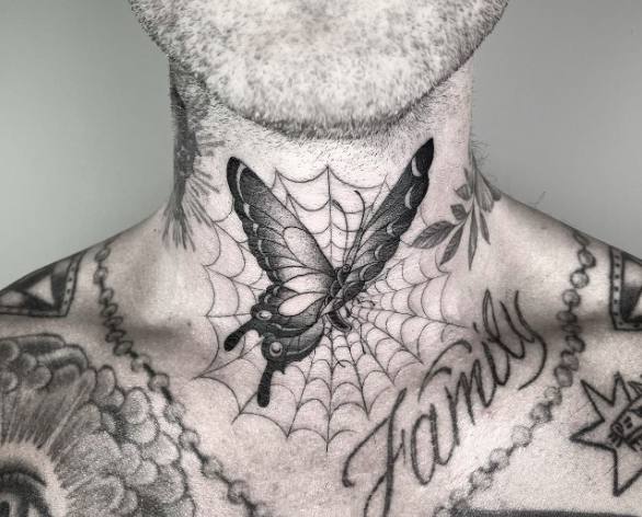 Adam Levine’s butterfly tattoo