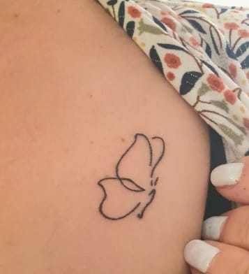 Butterfly Line Tattoo