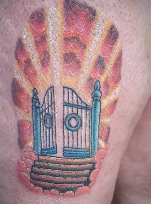Coloured Stairway to Heaven Tattoo 1