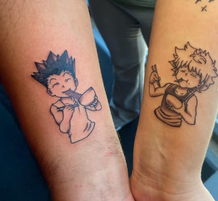 Couple Anime Tattoo