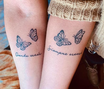 Couple Butterfly Tattoo