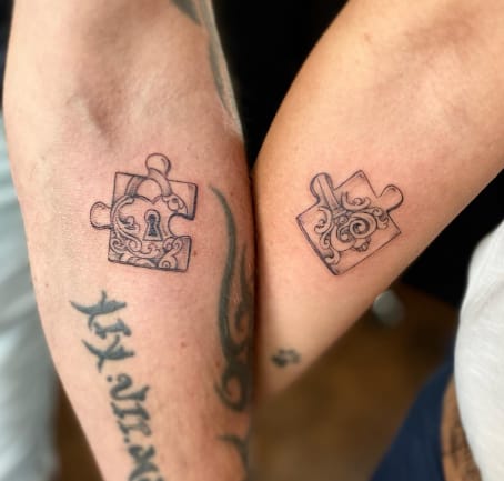 Couple Puzzle piece Tattoo