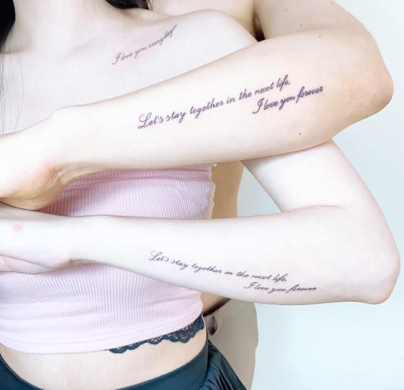 Couple Quote Tattoo 1