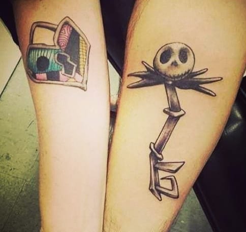 Jack & Sally Couple Tattoo