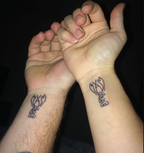 Lobster Couple Tattoo