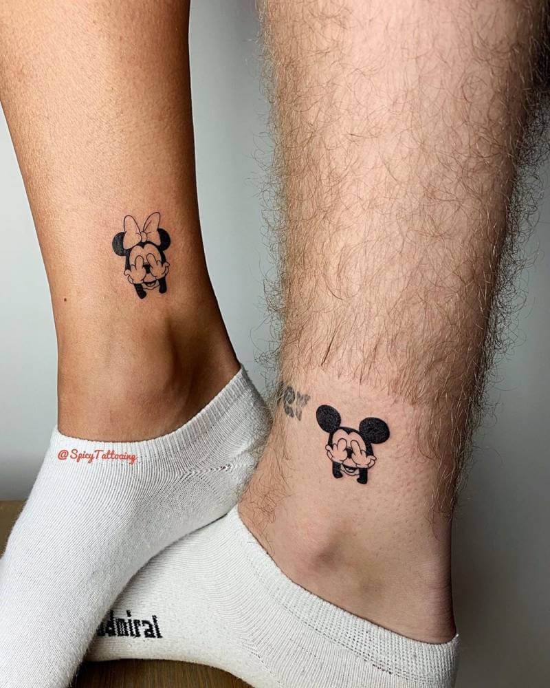 Micky Minnie Couple Tattoo