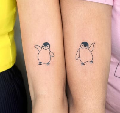 Penguin Couple Tattoo 1