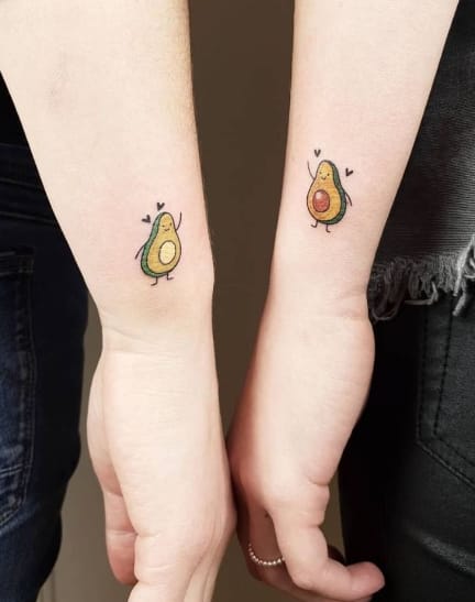 Small Avocado Couple Tattoo 1