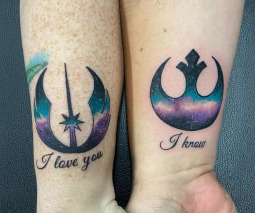 Star Wars Couple Tattoo