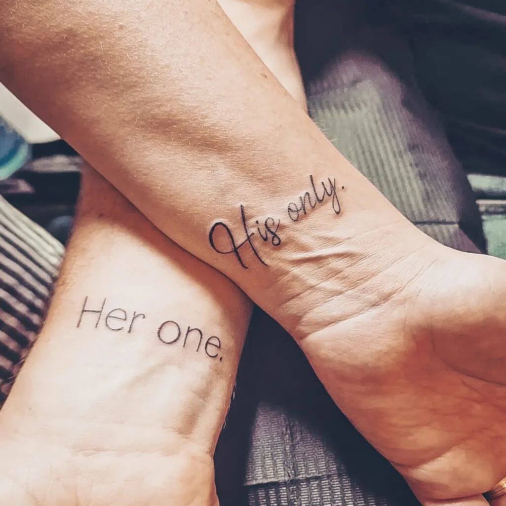 Her One & His Only Couple Tattoo 1