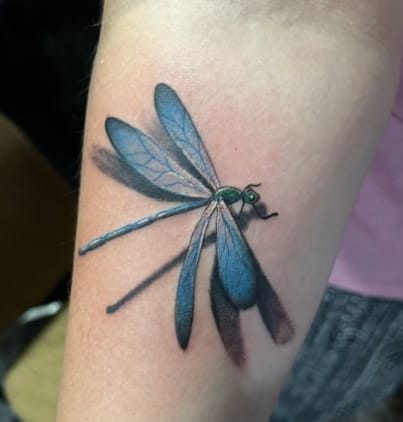3D Dragonfly Tattoo