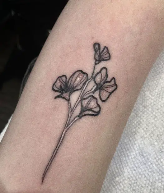 April Birth Flower Tattoo 1