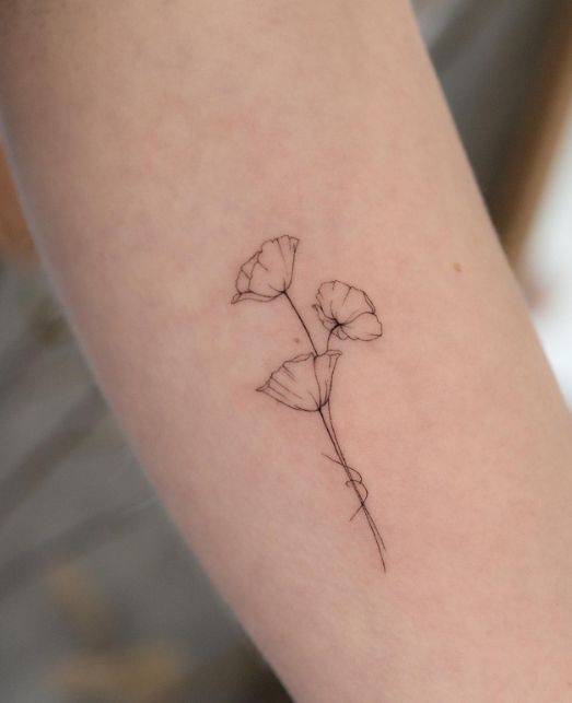 August Birth Flower Tattoo 1