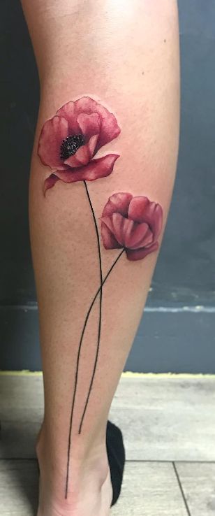 August Birth Flower Tattoo 2