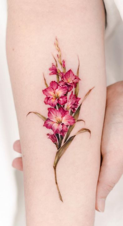 August Birth Flower Tattoo 4