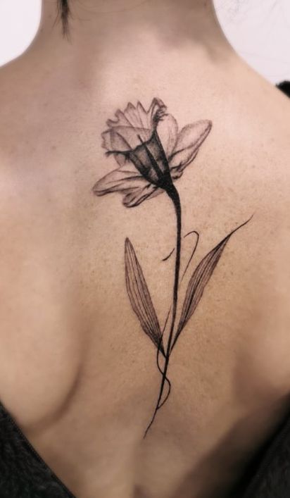 Minimalist January And December Birth Flower Tattoo Idea  BlackInk