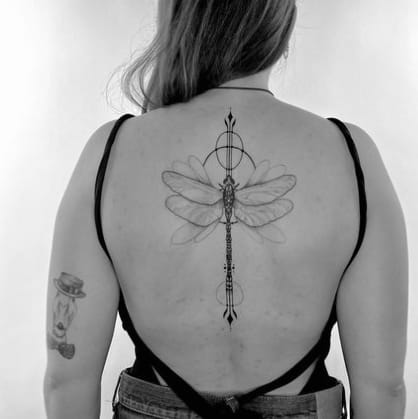 Dragonfly Cultural Tattoo