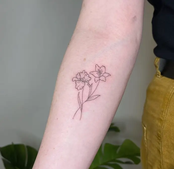 Easy Floral Tattoo