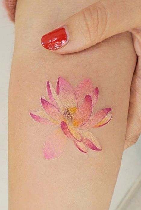 July Birth Flower Tattoo 3