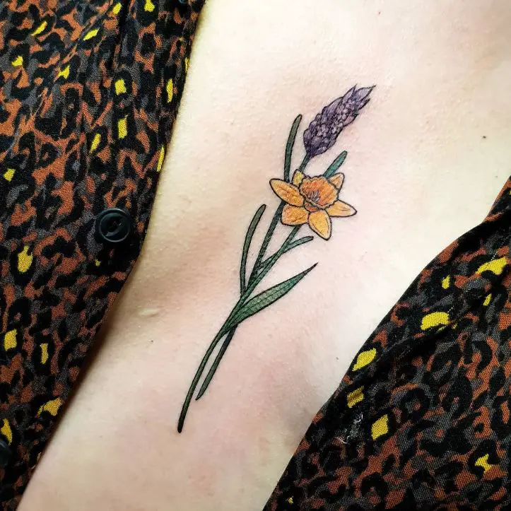 March Birth Flower Tattoo 2