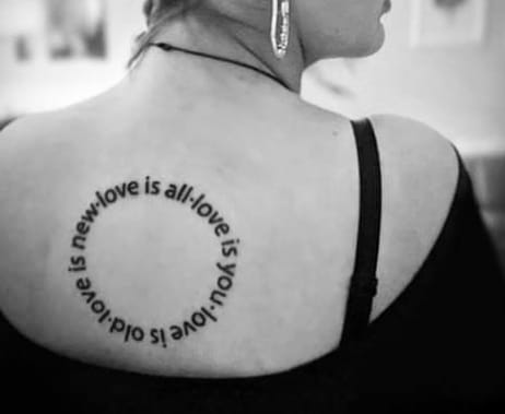 Beatles Quote Back Tattoo