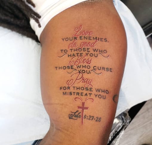 Bible Quote Tattoo Arm