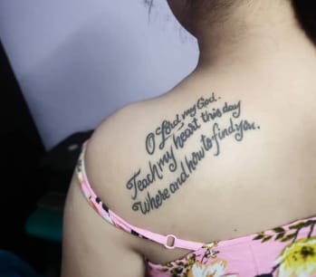 Quote Shoulder Tattoo 4