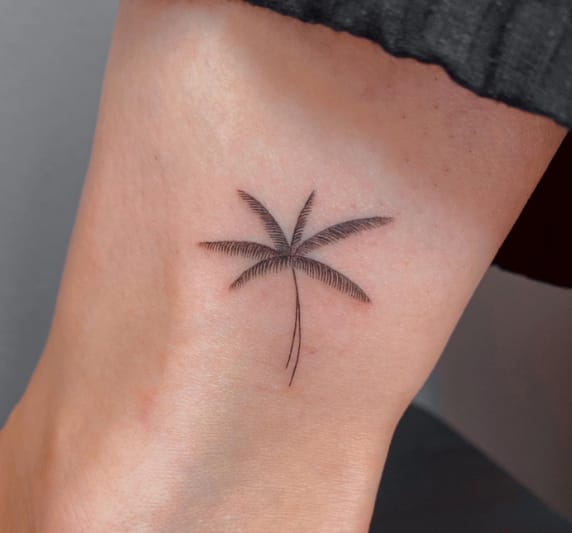 Little Palm Tree On the Ankle