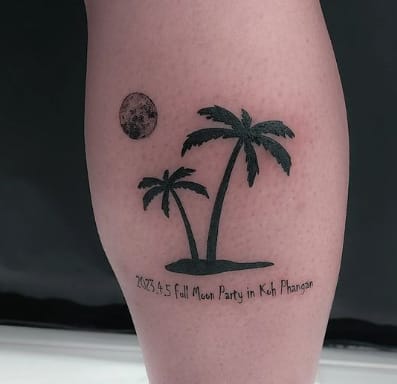 Palm Tree Tattoo For Thailand Tour